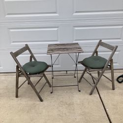 3pc Wood Bistro Patio Set