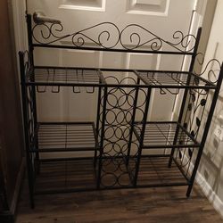 Vine & Leaf Black Iron Display  Rack Stand