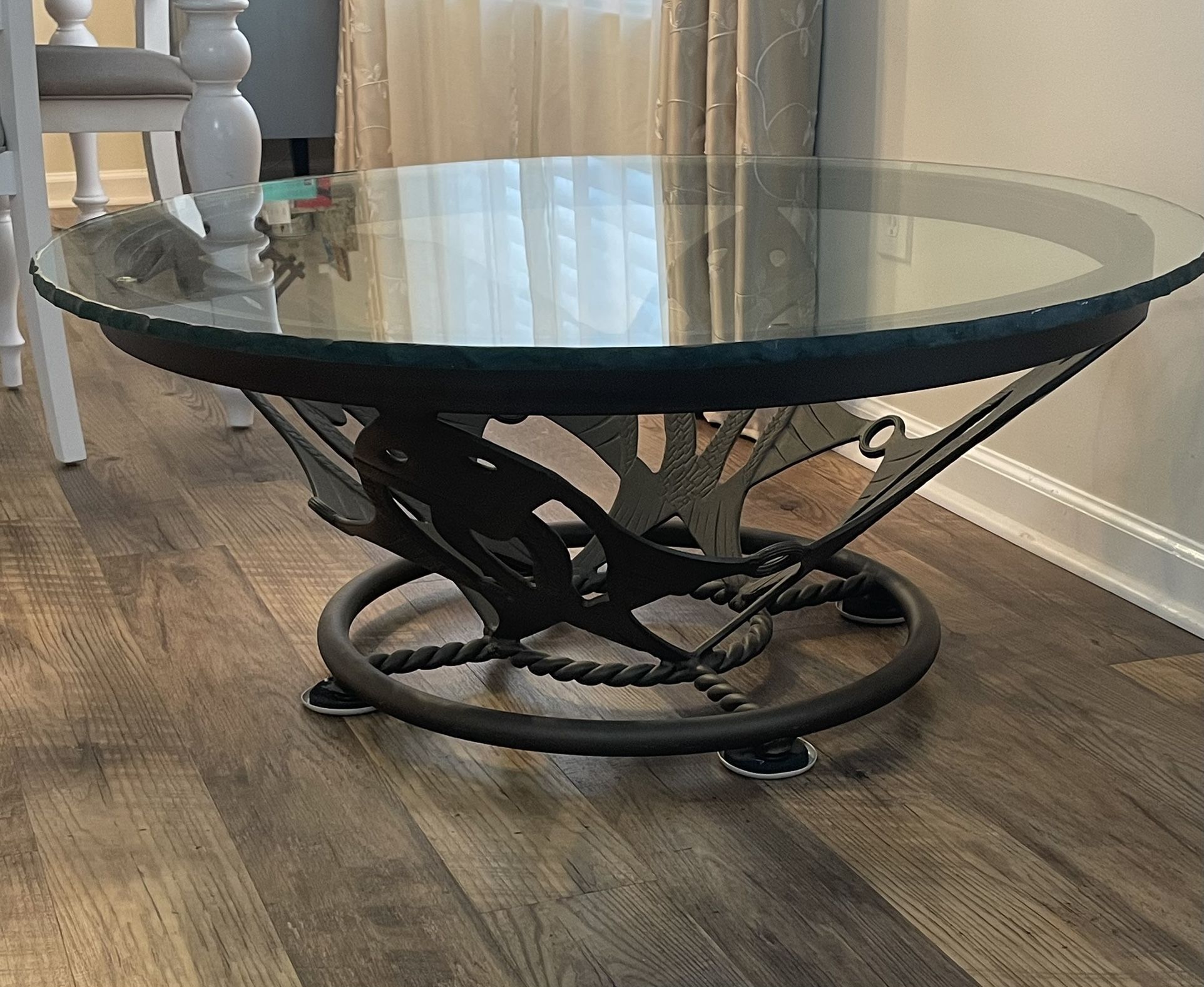 Metal & Glass coffee or patio table
