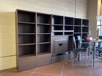 Huge Media Center for TV and Display Shelves Bookcase Bookshelves Living Room Furniture