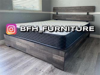King Size Rustic bed with Ortho Mattress