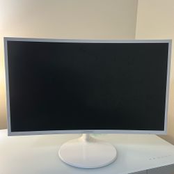 Samsung 27in White Super-Slim Curved 1080i LED Monitor