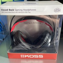 KOSS closed back gaming headphones