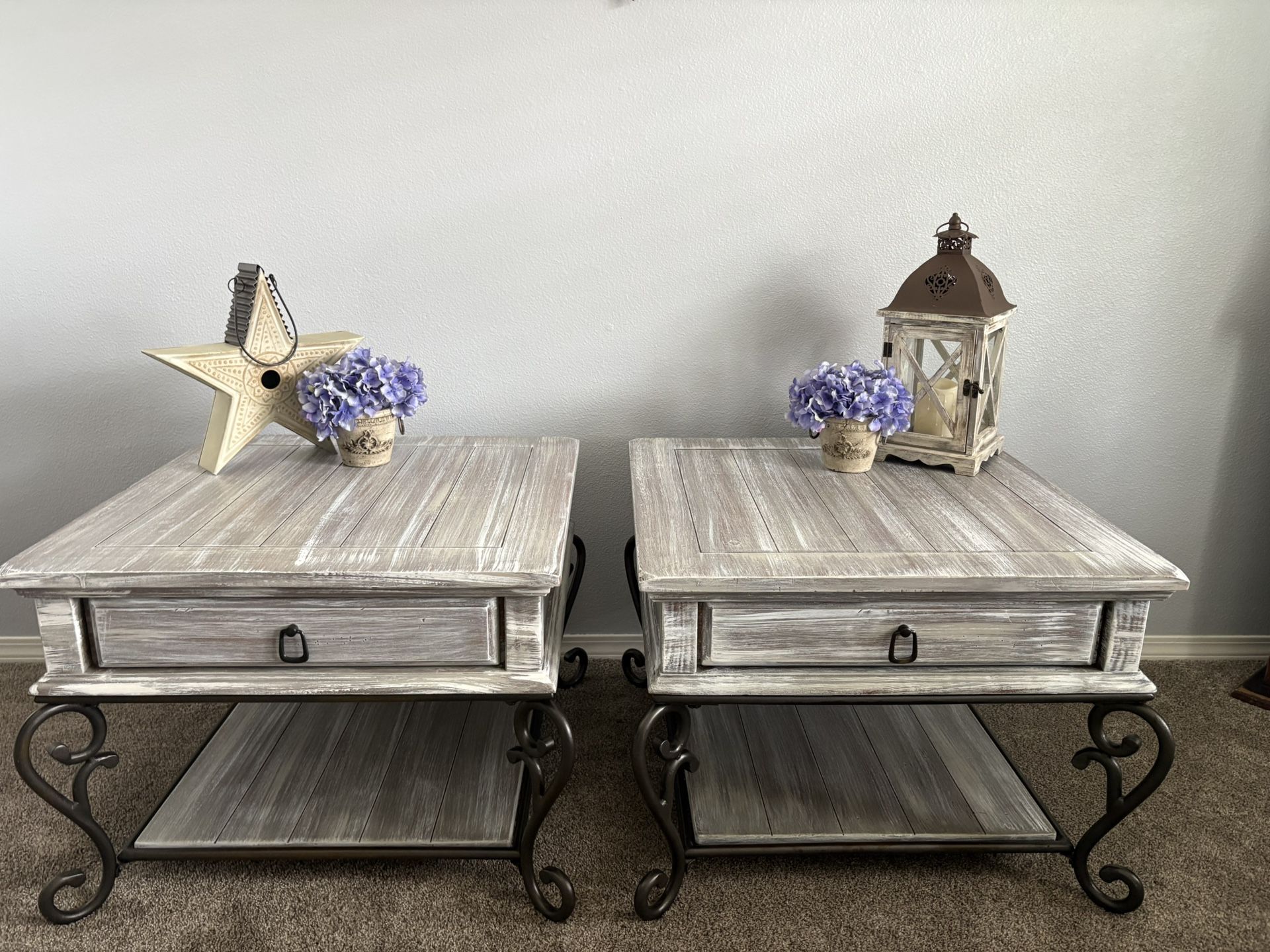 Custom Finished Rustic Farmhouse, End Tables/ Knightstone