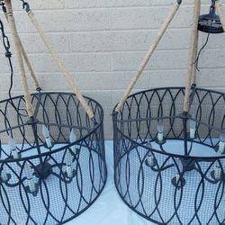 2 FARMHOUSE CHIC CHANDELIERS