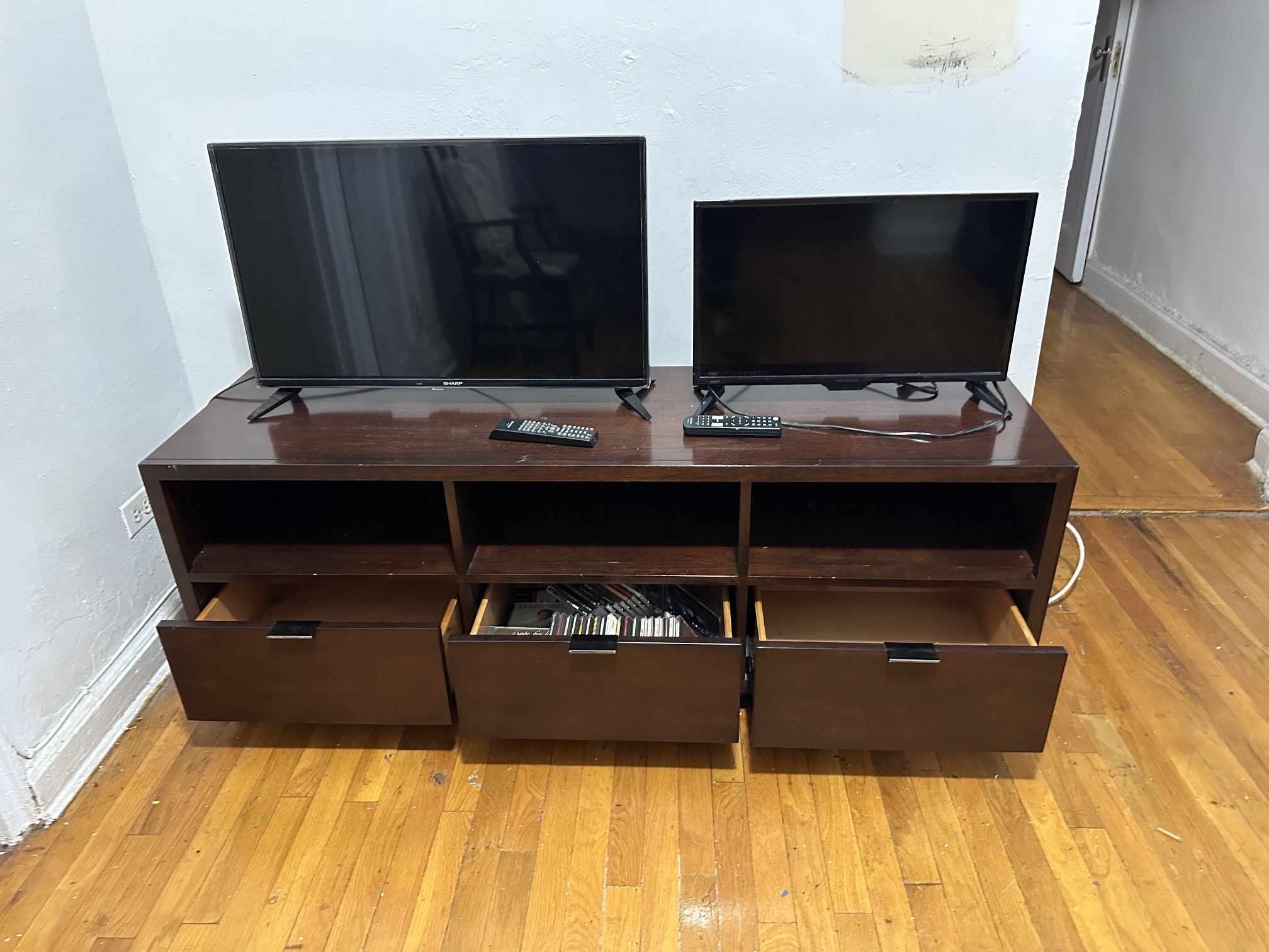 3 Pieces Left Discounted Items Solid Antique Chest. Drawers Cabinet Dressers