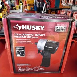 Husky 1/2in, Compact Impact Wrench 500ft-Lbs