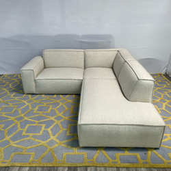 ( Delivery Available ) Castlery Jonathan Modular Cream White Sectional Cocuh