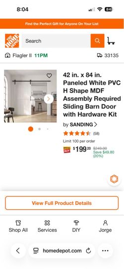 Barn door from Home Depot