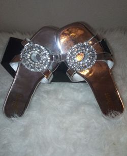 Liliana  Women Silver Slides