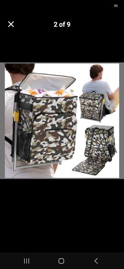 Backpack Cooler with Foldable Seat