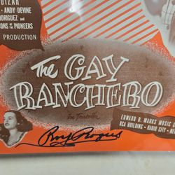 Roy Roger's Signed A The Gay Ranchero Sheet Music Jsa Authenticated 