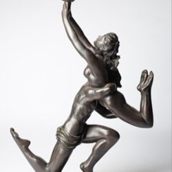 Reduced To $70 O.B.O✨️Only 1 OF A KIND! Get Yours!🎀1992 Art Deco table lamp in a dance-like pose, "Ballerina Lift."🎀