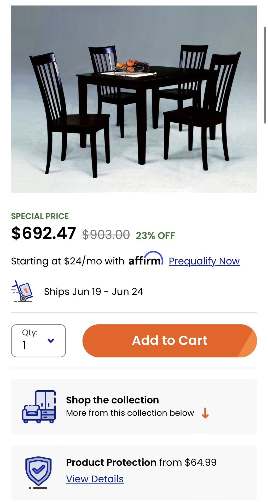 Five Piece Dining Set