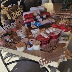 Crafter Opportunity/Ribbon of many colors sizes/Wreath molds/Much  much more/ one price for the Lot/Great opportunity