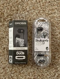 Skull candy and Koss earbuds brand new never opened