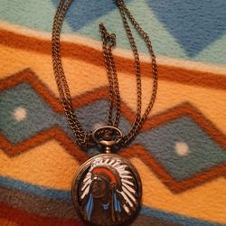 INDIAN POCKETWATCH AND PINS