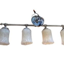 Brushed nickel finish light vanity