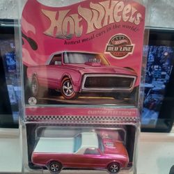 Two Hot Wheels RLC Custom Fleet Sides Pink