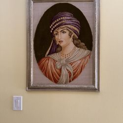 Traditional Handmade Persian Carpet Portrait 