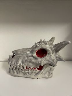 Halloween Dragon Skeleton Head Lights Up
