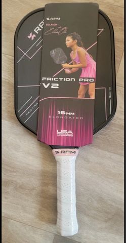 RPM Friction Pro V2 Pickleball Paddle Ella Oh | 16mm Elongated
