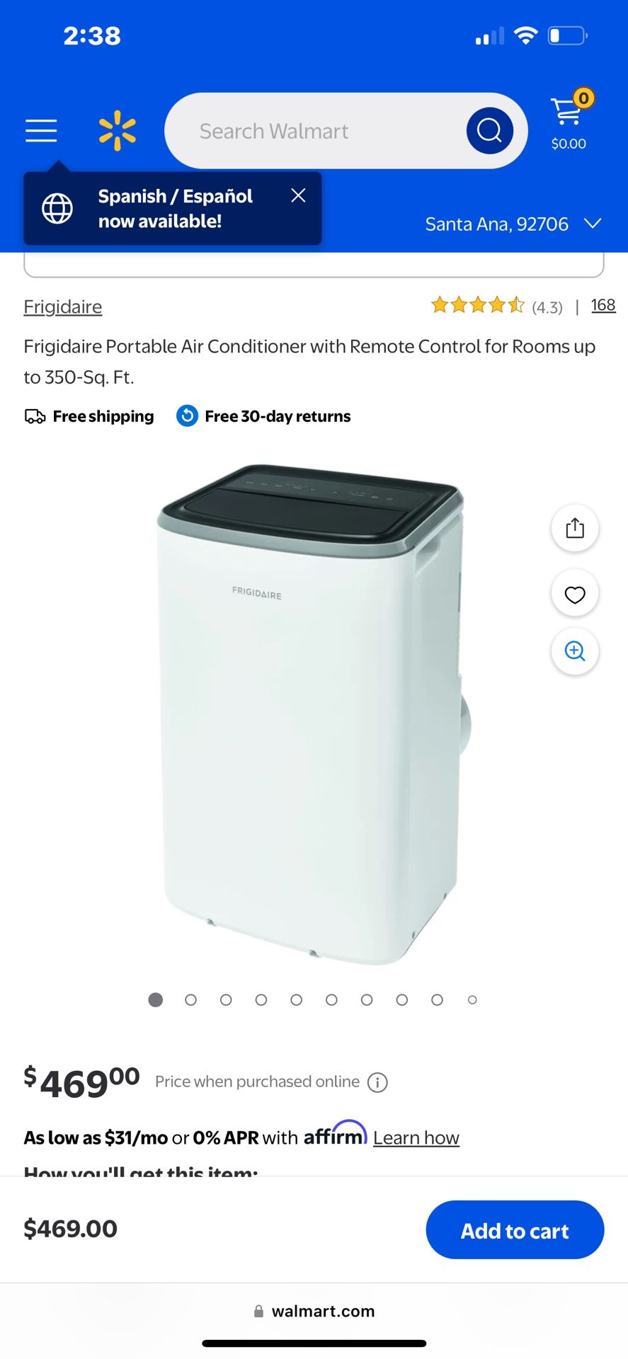 Frigidaire Air Conditioning AC Unit