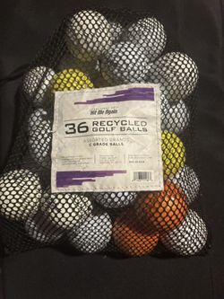 36 Recycled Golf Balls / 36 pelotas de golf recicladas