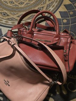 Authentic Pink Coach Purse And Christian Seriano