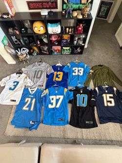 Los Angeles Chargers NFL Jersey Collection (8 Jerseys)