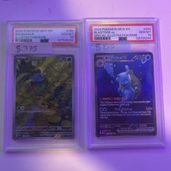Blastoise and Bulbasaur 151 PSA10 