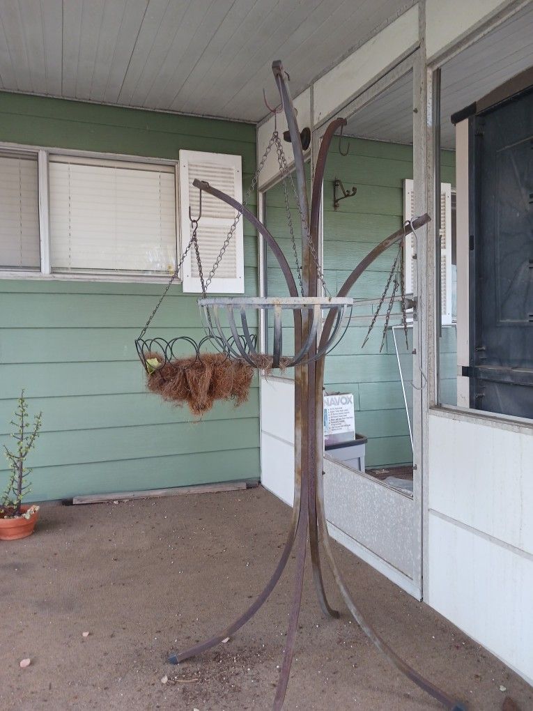 5 1/4 Tall Hanging Basket Plant Stand