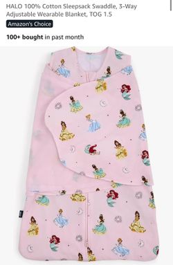 Halo Disney princess newborn swaddle