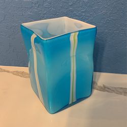 Decorative Vase Blue Green White