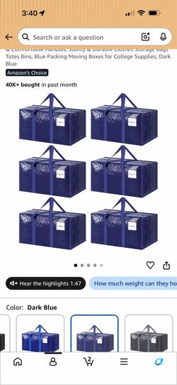 12 moving bags