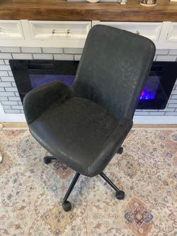 Charcoal, gray barrel style modern office desk chair Charcoal, gray barrel style modern office desk chair