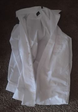 White Dress Shirt Long Sleeve Button-Up