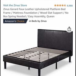 Plataforma Bed Queen Zinus Faux Leather