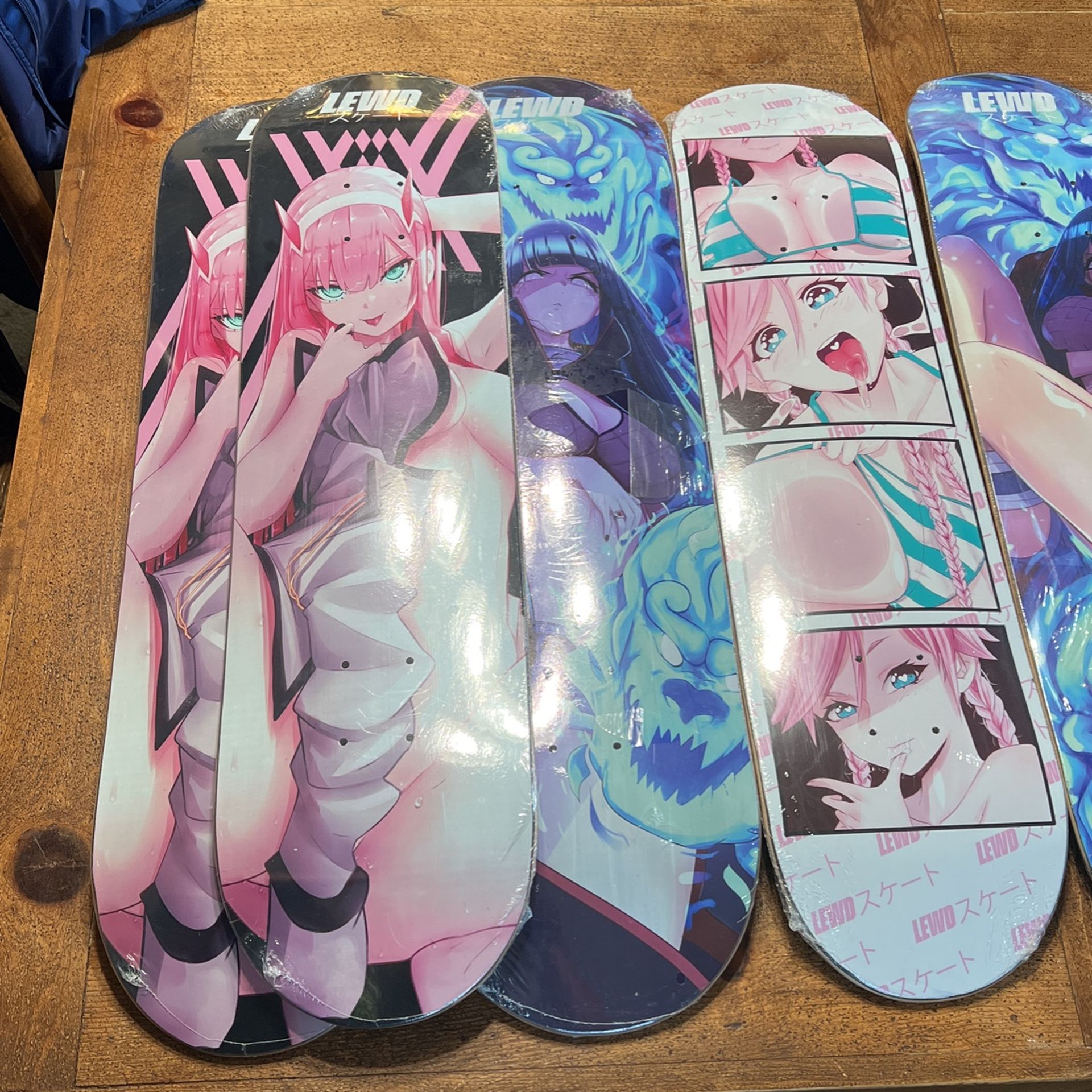Lewd Skateboard Decks Anime Graphics