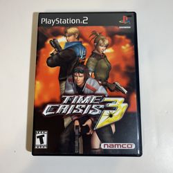 Time Crisis 3 Sony PlayStation 2 PS2 Complete, TESTED & WORKING! Black Label 