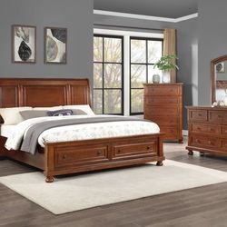 Solid Wood Full Or Queen Bedroom Set Available For Fast Delivery 