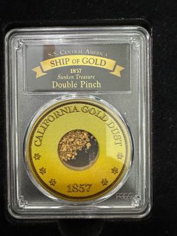 1857 S.S. Central America Ship of Gold Double Pinch – California Gold Dust Set