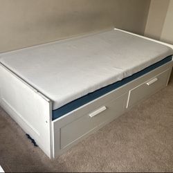 Twin / Full Bed Frame With Drawers 