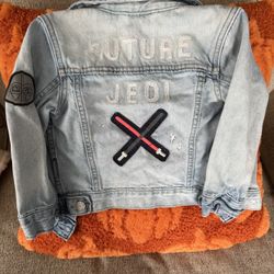 GAP STAR WARS DENIM JACKET FUTURE JEDI JEAN JACKET GAP LIGHTSABER