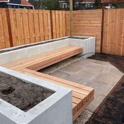 Custom Order Best Most Beautiful Cedar Redwood Planter Box Garden Bed Restaurant Privacy Wood wall