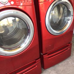LG Washer & Electric Dryer W/ Drawers Storage 