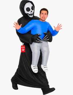 Grim Reaper Inflatable Costume, Halloween Costume for Adults