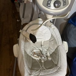White & Gray Baby Swing/Bouncer 