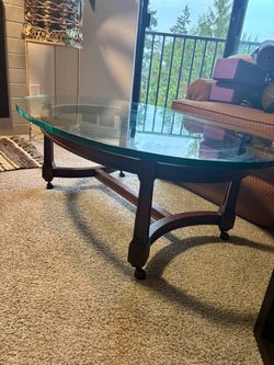 Glass coffee table