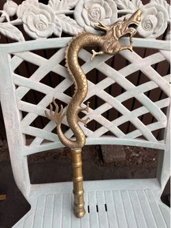 Vintage solid brass Chinese dragon